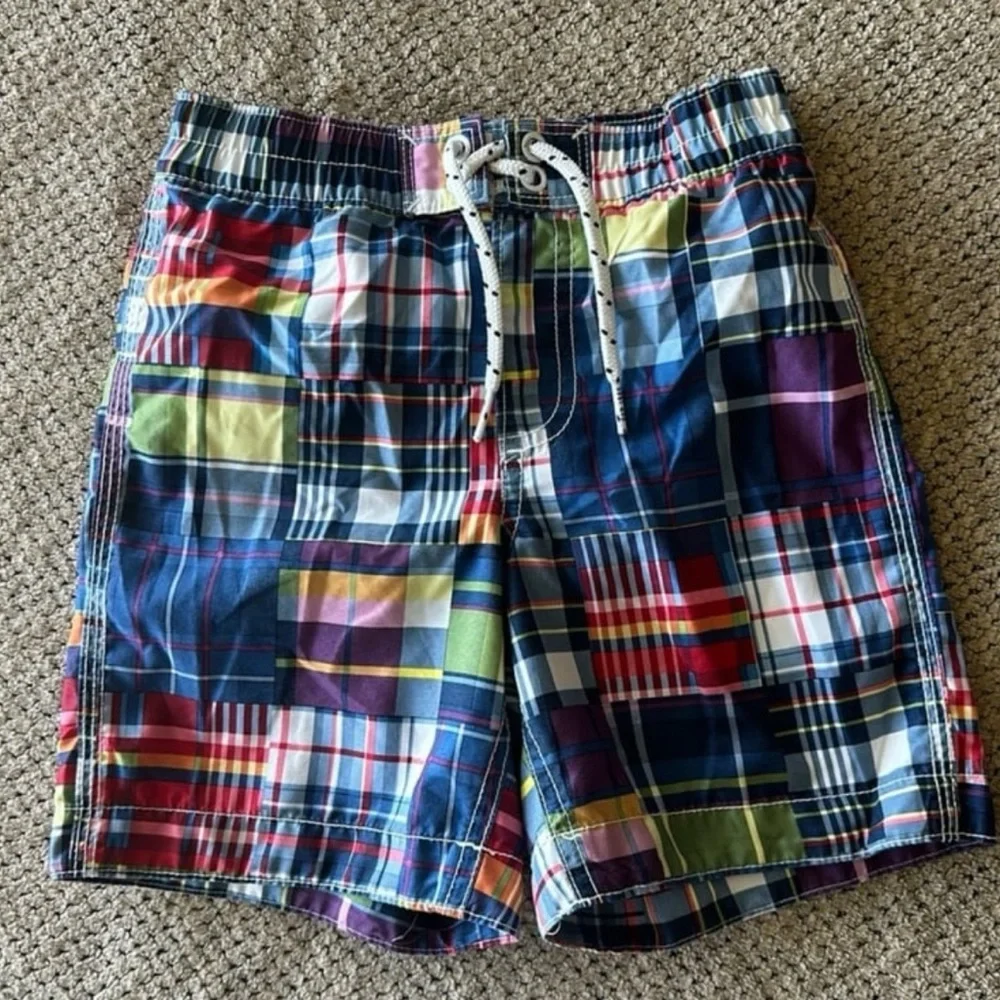 Baby GAP sz5 Kids Plaid swim trunks shorts